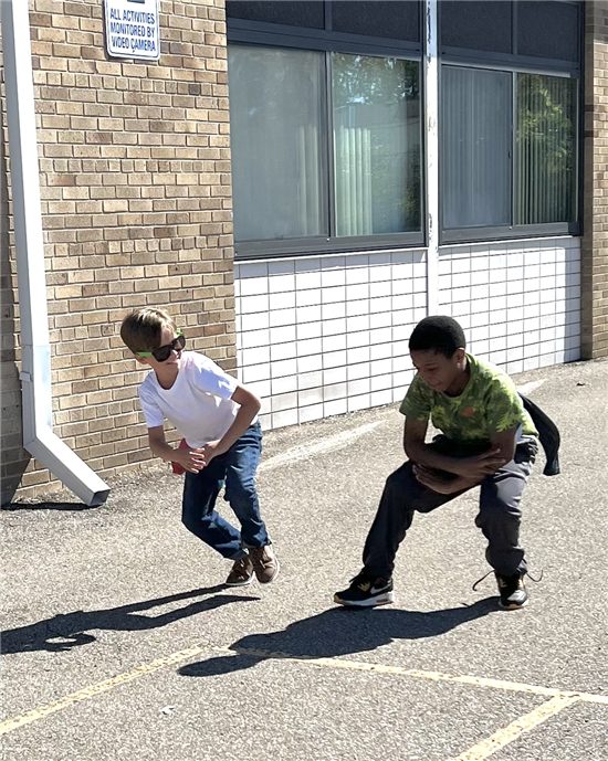 Students dancing